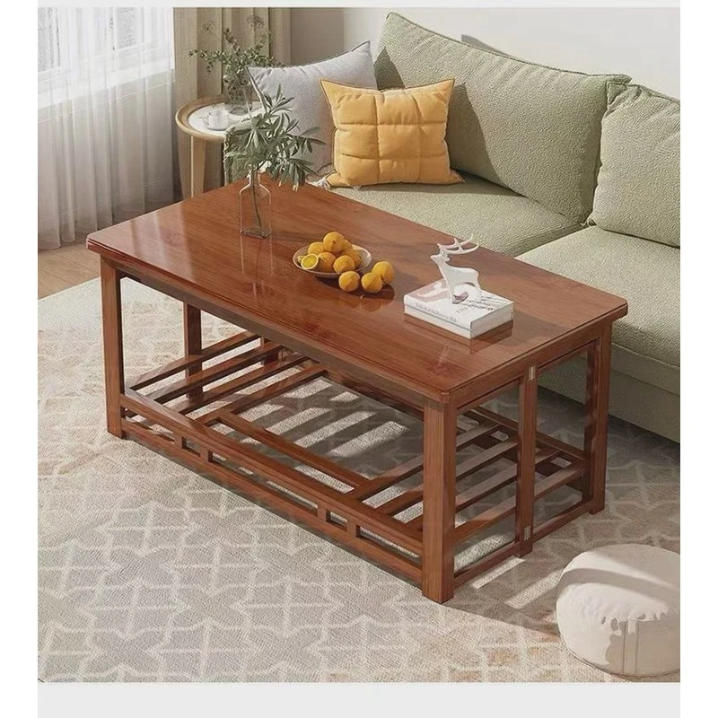 烤火桌子家用可折叠冬季多功能取暖桌楠竹实木长方形烤火架正方形