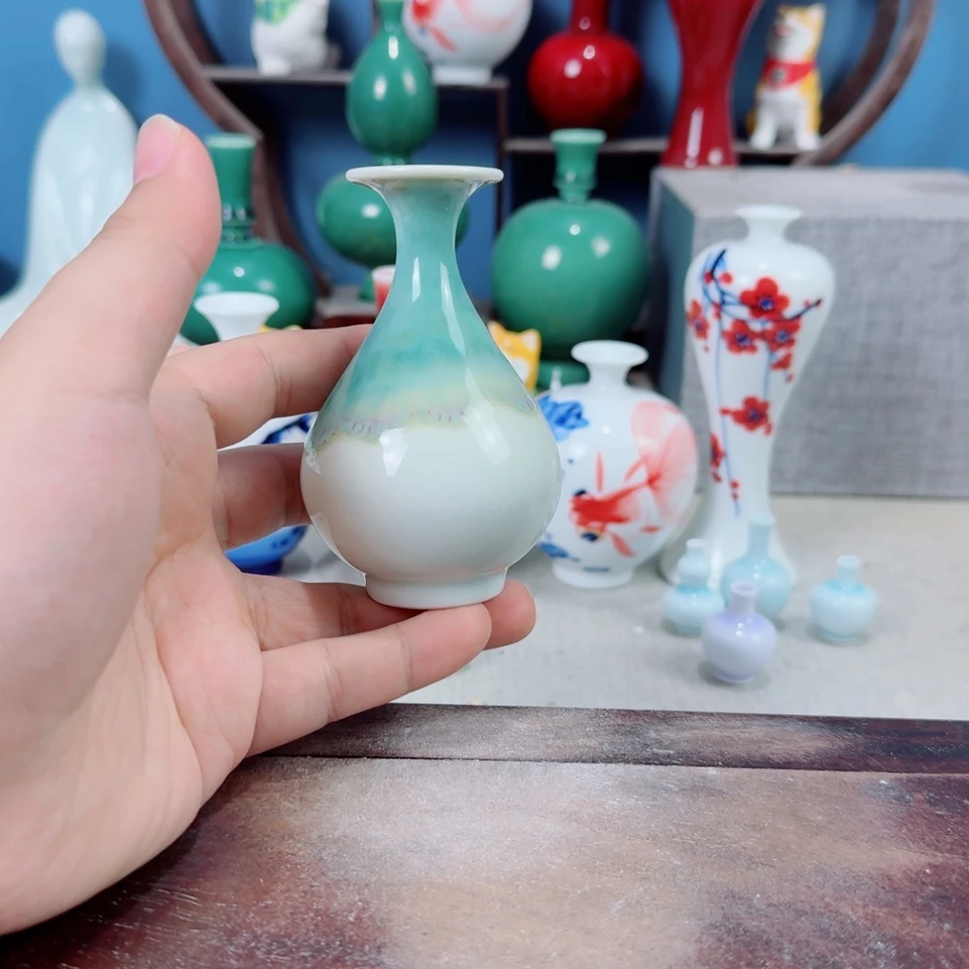 陶瓷手工小花器摆件