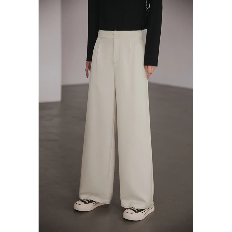 小谷粒  简色阔腿裤 双面缎垂坠抗皱 不透
