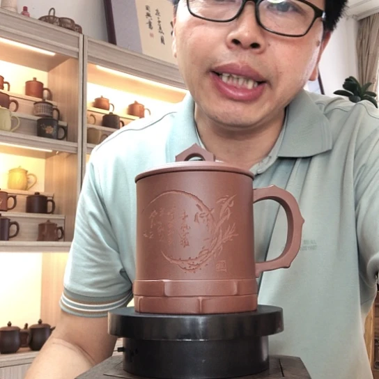 茶杯紫泥竹节杯容量600