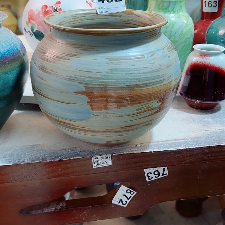 曾****花瓶白泥口15，高20，462，摆件