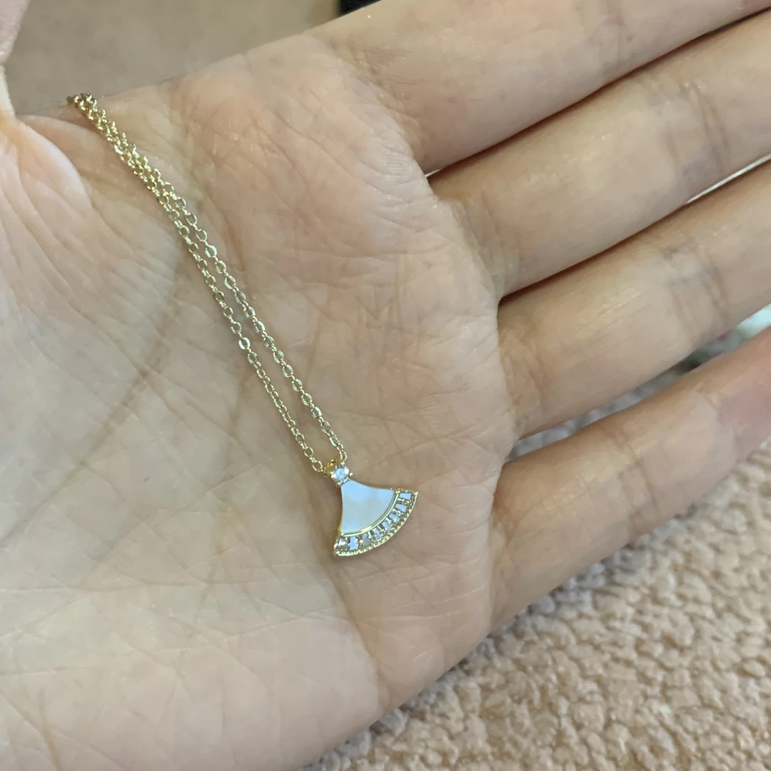 钛钢项链 宁宁|扇形小裙子项链