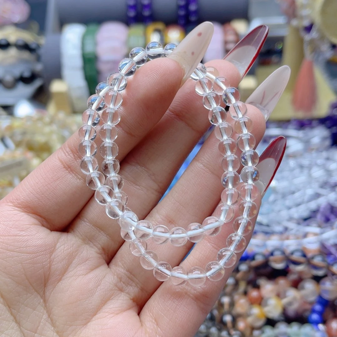 水晶手链银S925镶嵌mmnmnm