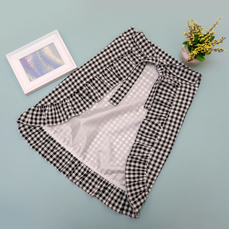 半身围裙女家用防水厨房做饭时尚短款半截网红可爱成人围腰