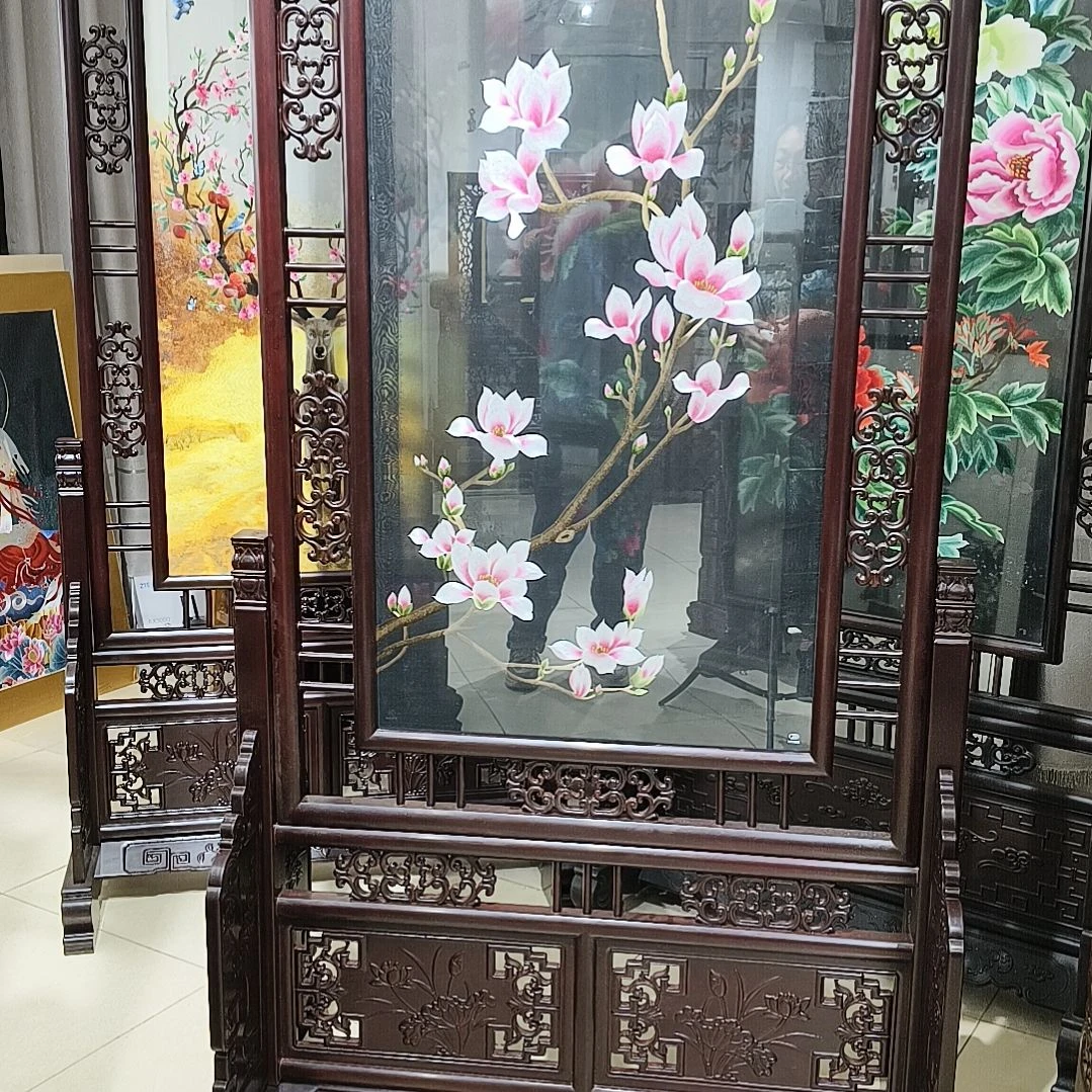 一***福织绣苏绣屏风精品双面绣