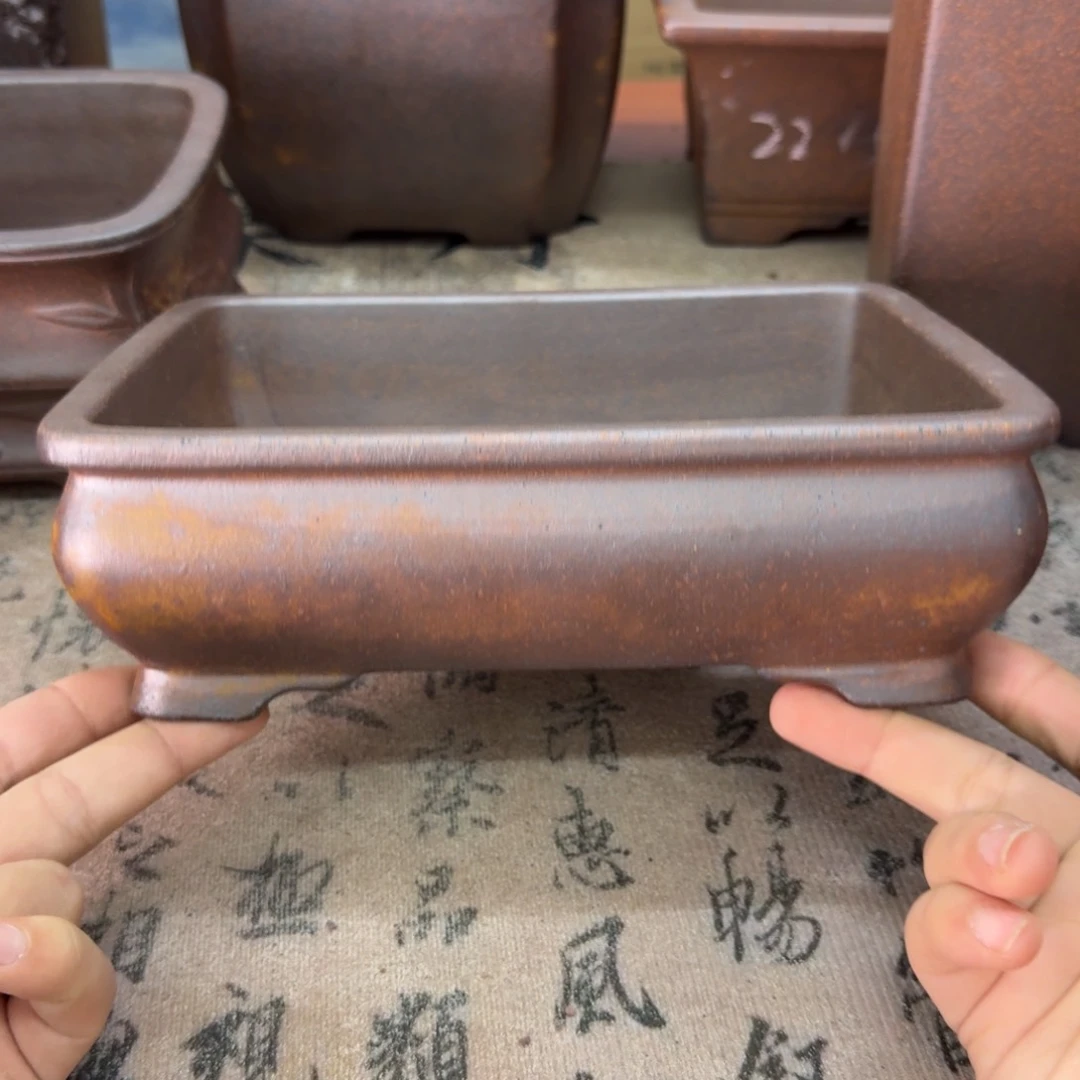 紫砂花盆28号宜兴紫砂正品花盆20.5x15.5x5.5