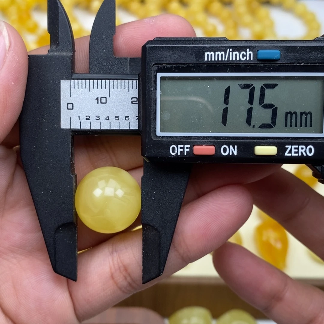 琥珀未镶嵌珠宝奇石17.5尺寸