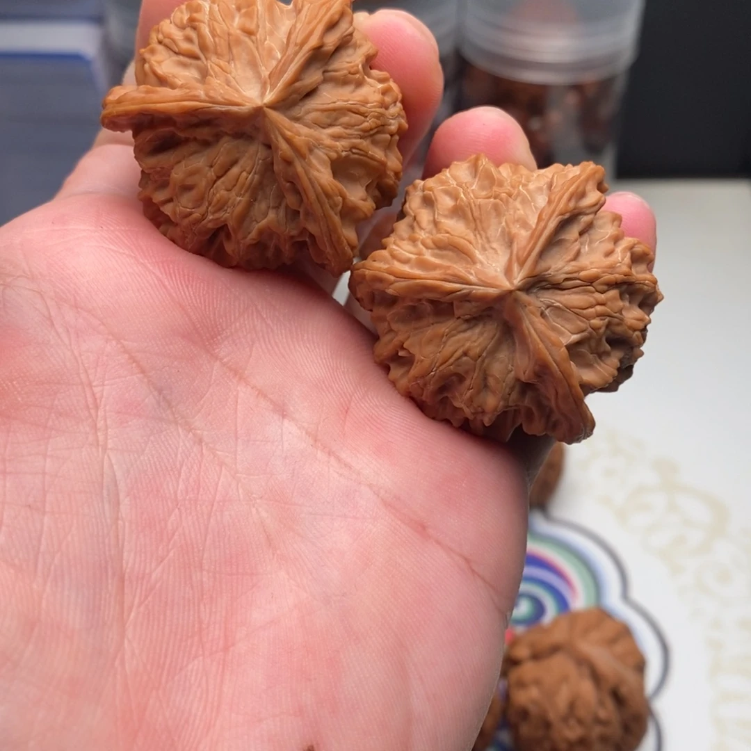 把件文玩核桃41+盘山三棱