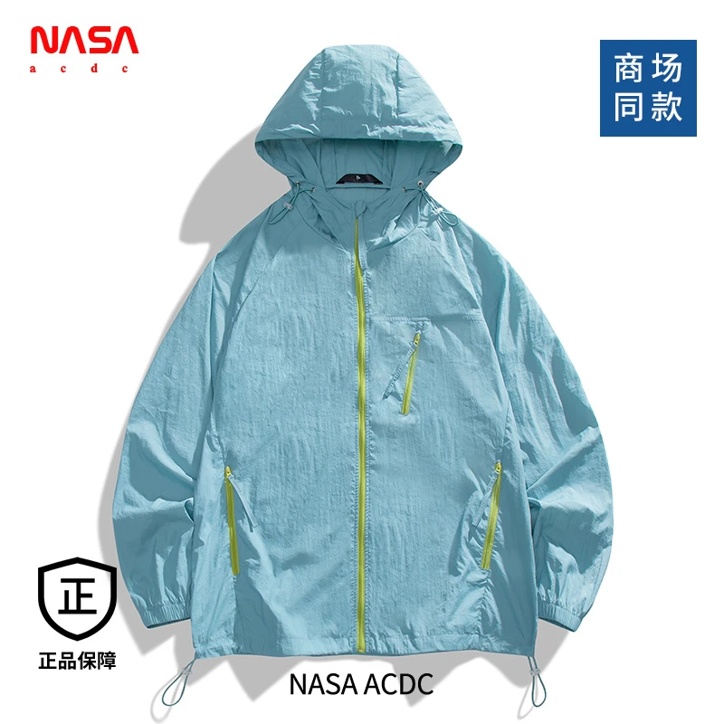 NASA ACDC男宽松上衣透气速干夹克防晒衣冰丝户外防晒服夏季薄款