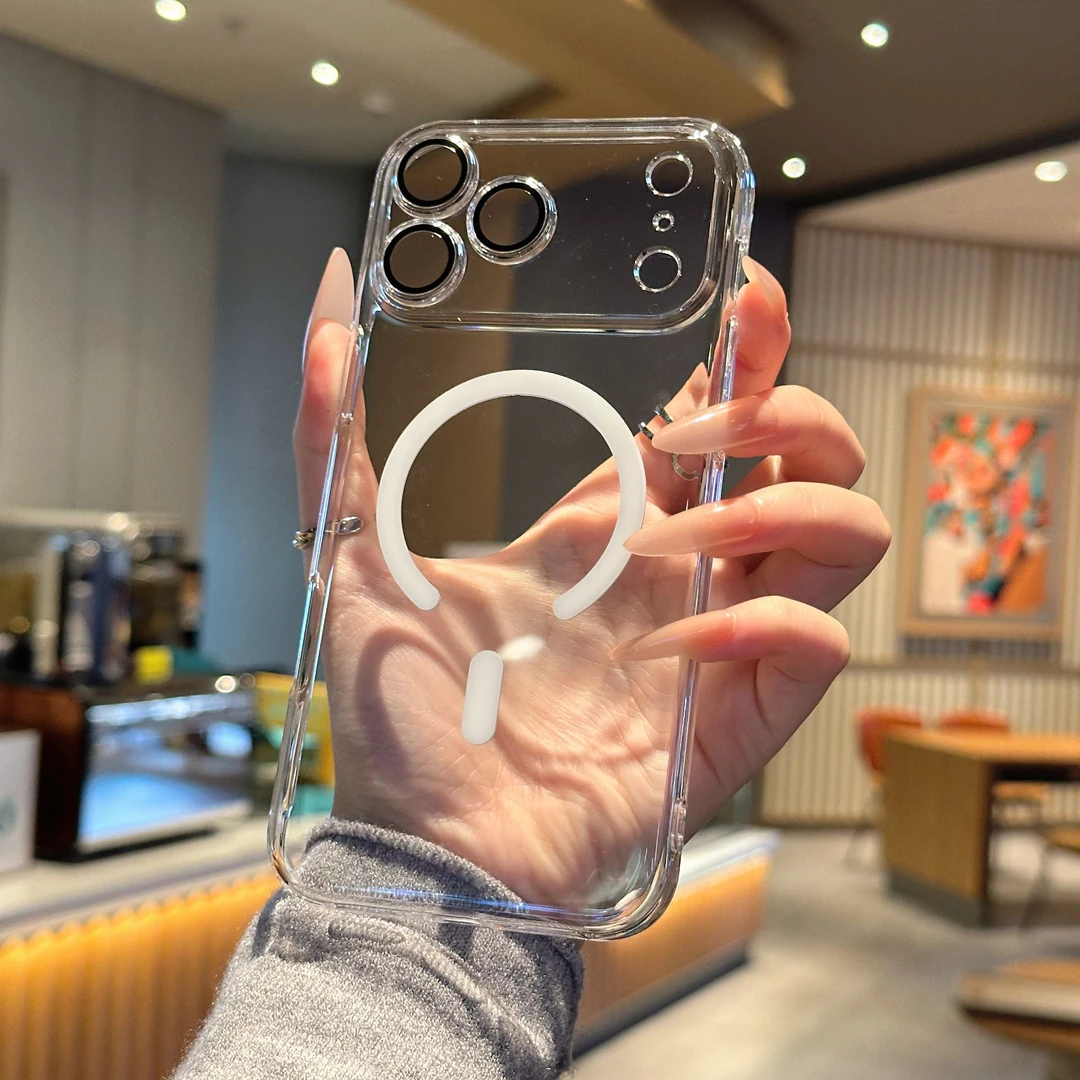带镜头膜适用苹果17Promax磁吸手机壳iPhone17Air透明全包16防摔