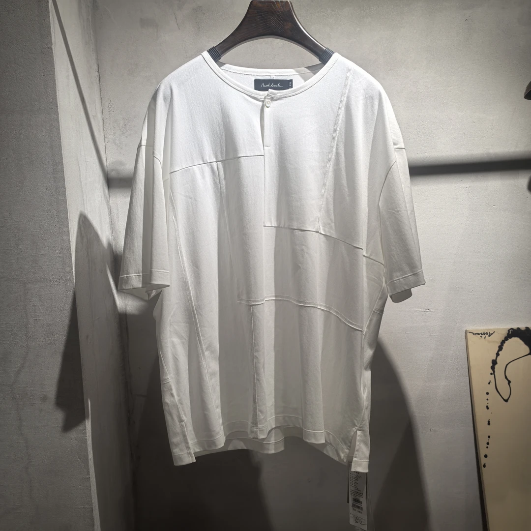 北纬三十度设计师男装夏季休闲拼接短袖