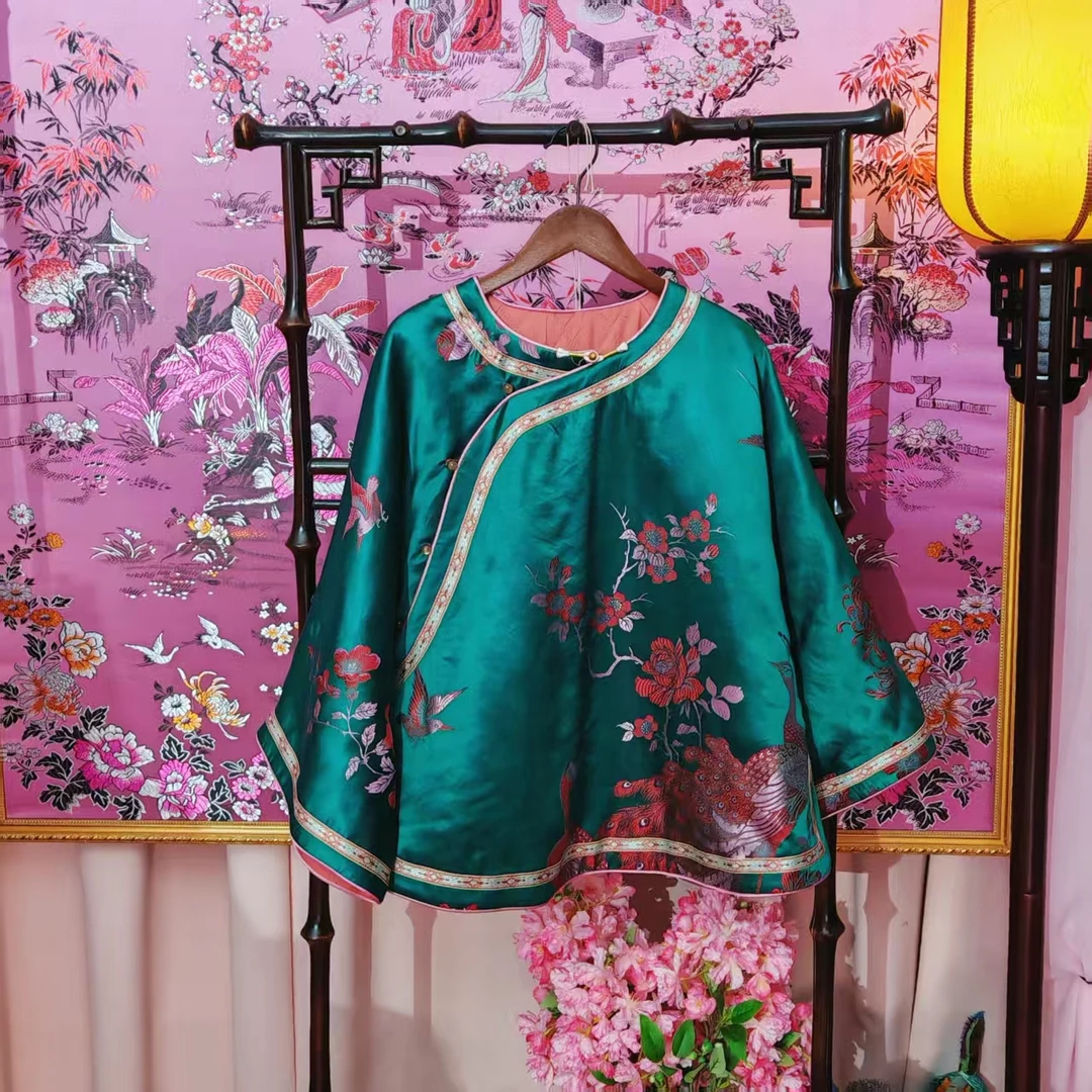 【斜襟棉服】纯一·老软缎棉服（具有岁月痕迹 介意勿拍）