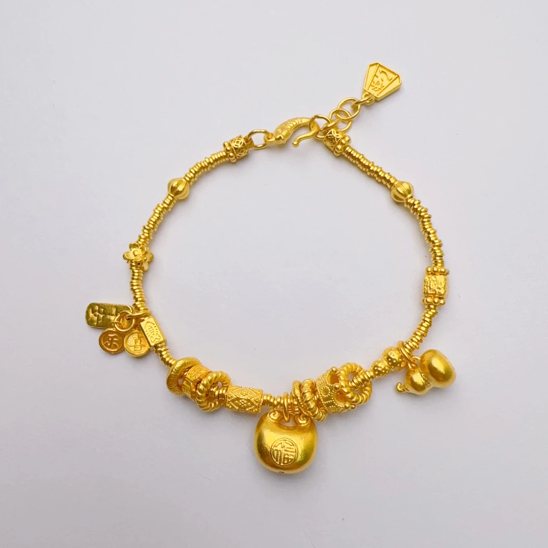 足金999 投资金 卡2金圈 18.39 总长15.5cm zp