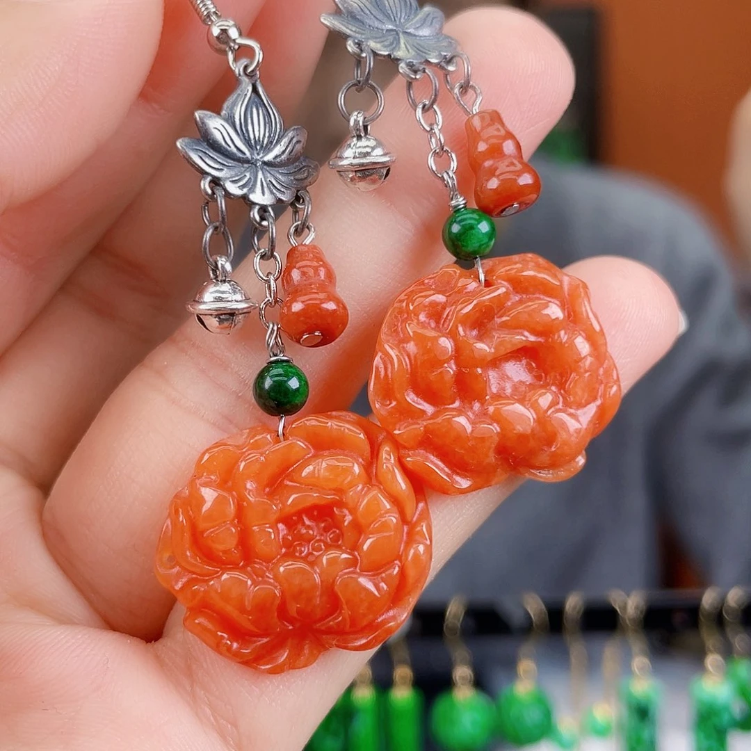 翡翠未镶嵌耳饰饰品