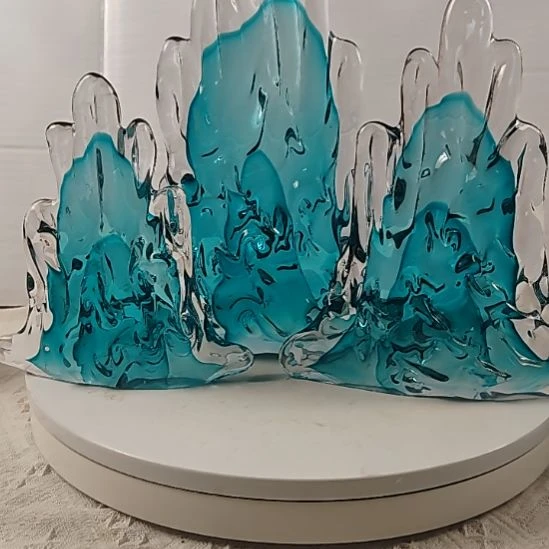 琉璃琉璃反影山摆件