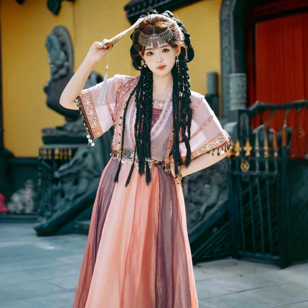 【紫萱】仙剑三紫萱同款古装汉服少女夏款汉元素异域风旅拍齐腰襦裙