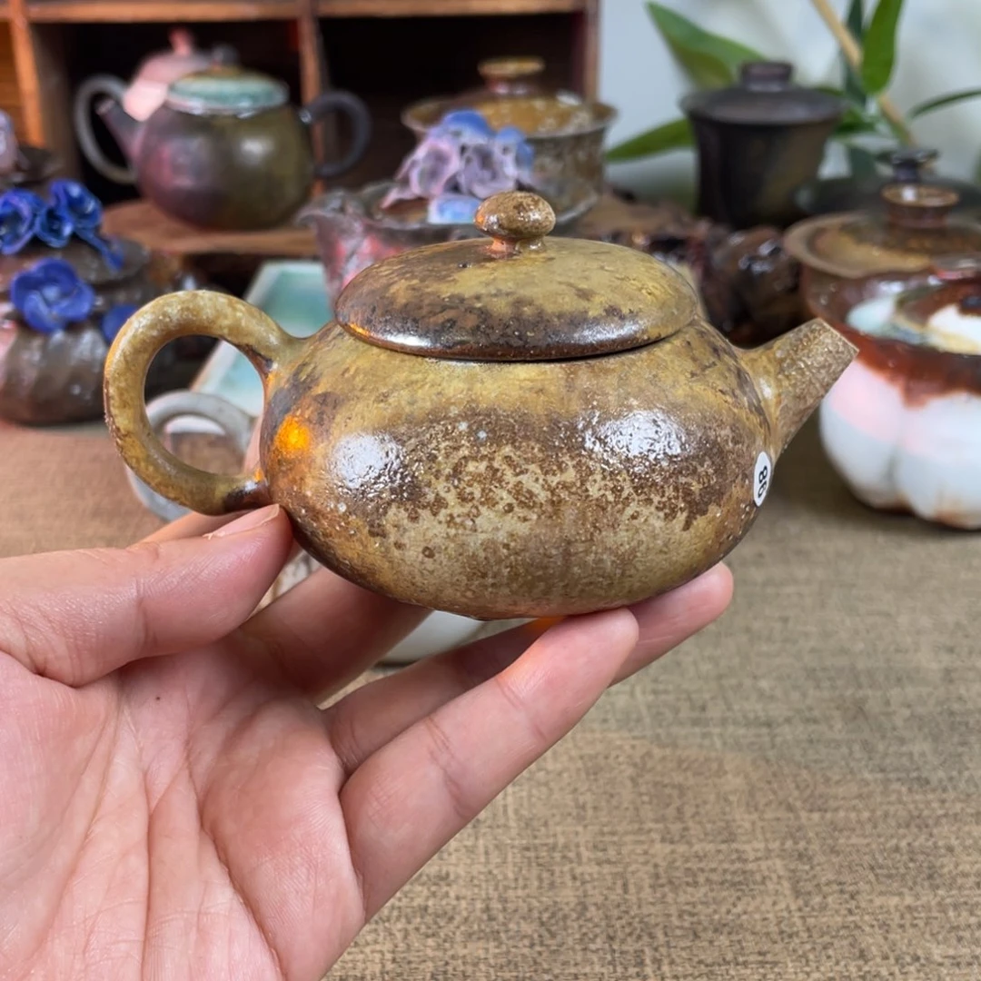 86面包壶。 柴烧。