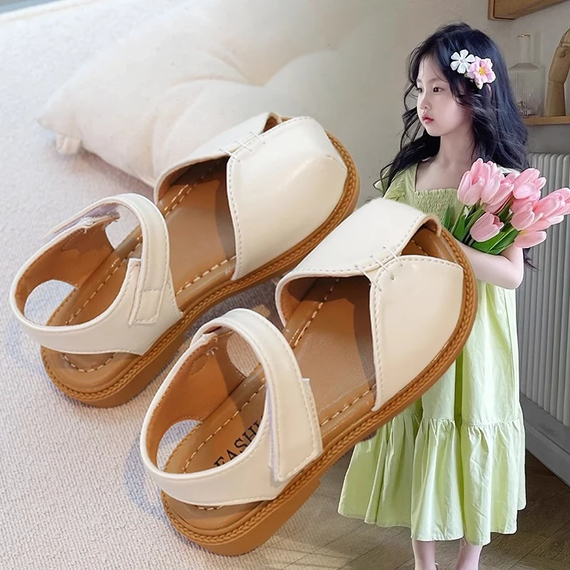 ABC女童凉鞋包头公主鞋夏款儿童鞋2025新款童鞋女皮鞋小女孩鞋子