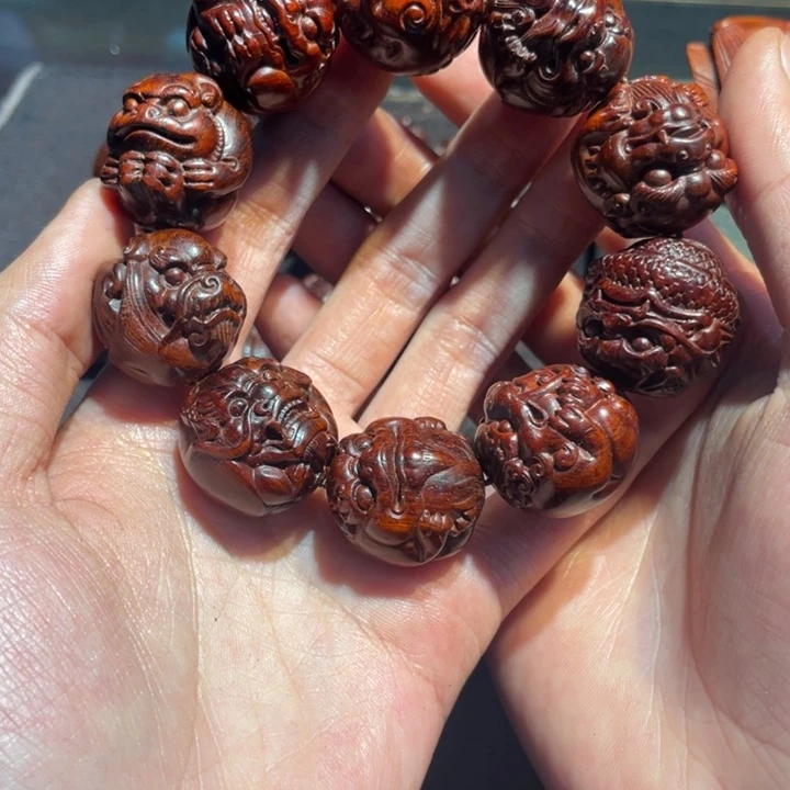 檀香紫檀（小叶紫檀）无事牌日**尧2.5印度小叶紫檀雕刻