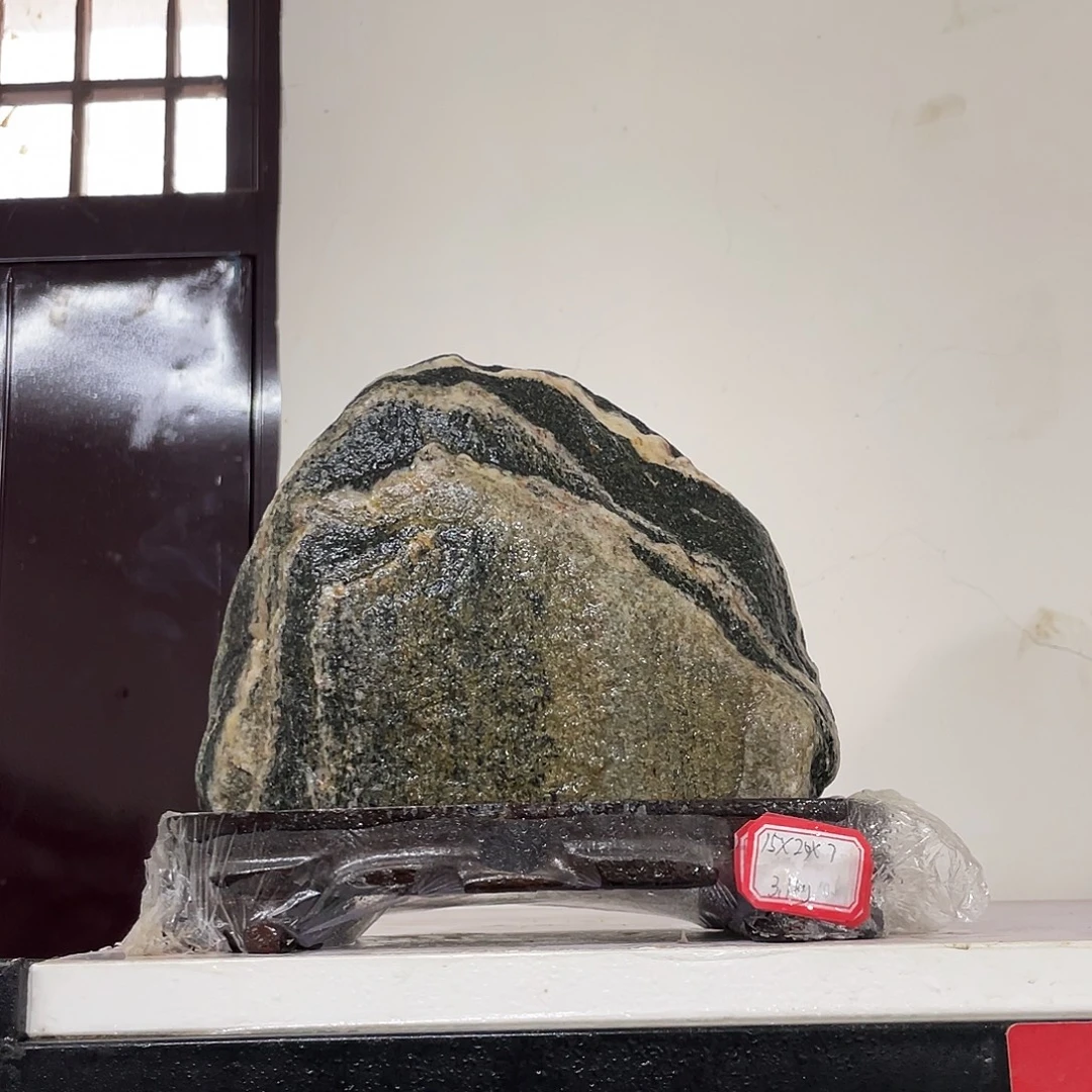 湾***神石材靠山石平安石摆件