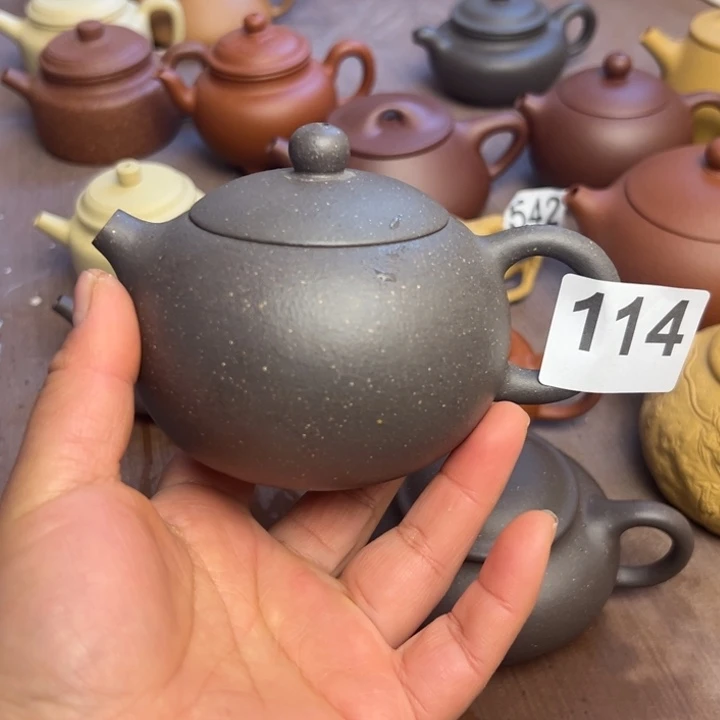 紫砂茶壶天青半手工280cc左右瑕疵