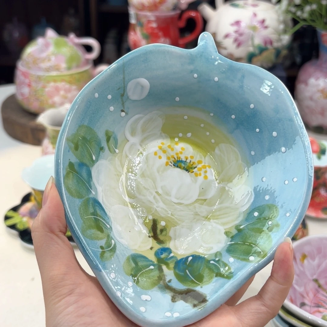 景德镇手绘高温釉下彩陶瓷茶具