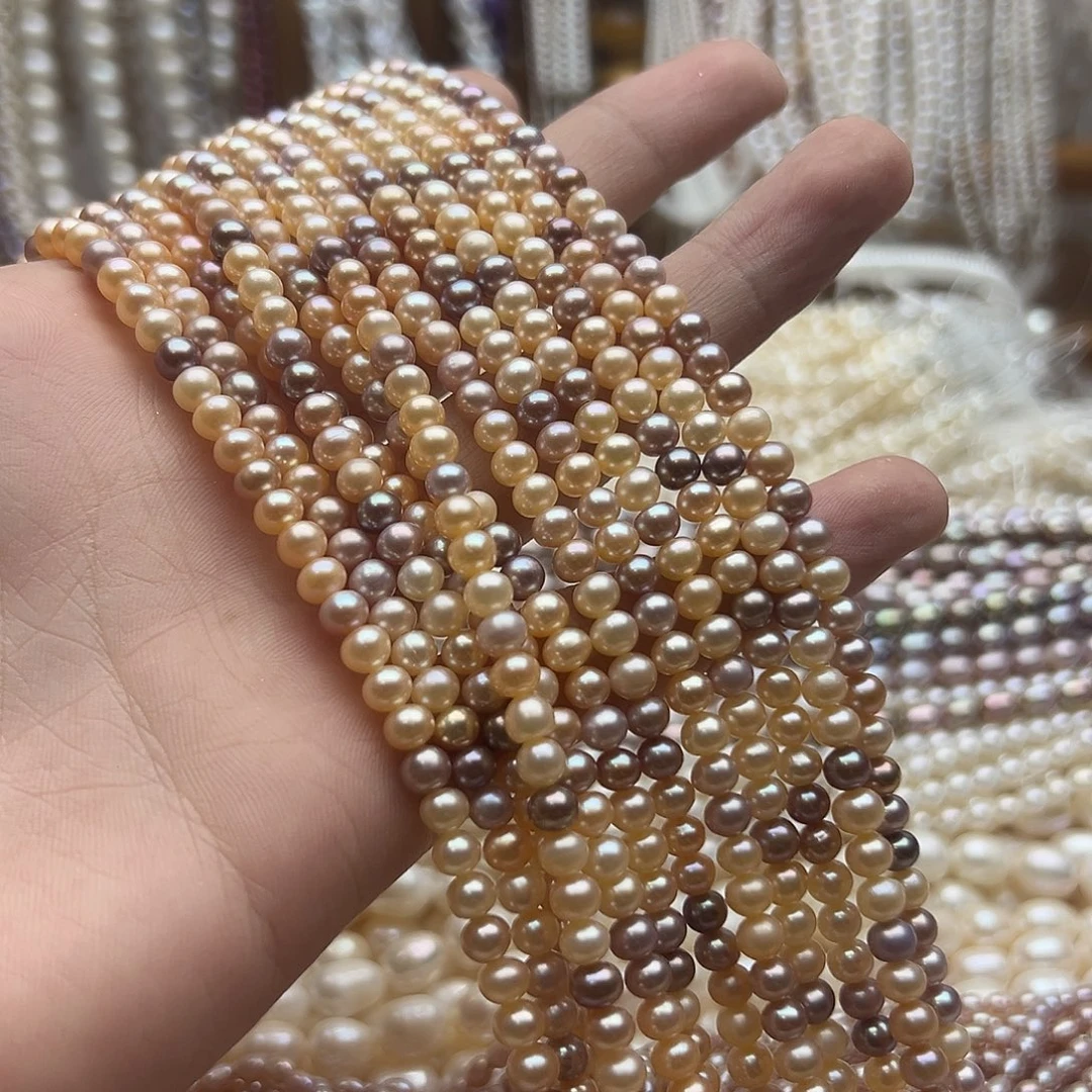 十***～未镶嵌半成品淡水珍珠卡5糖成品s扣