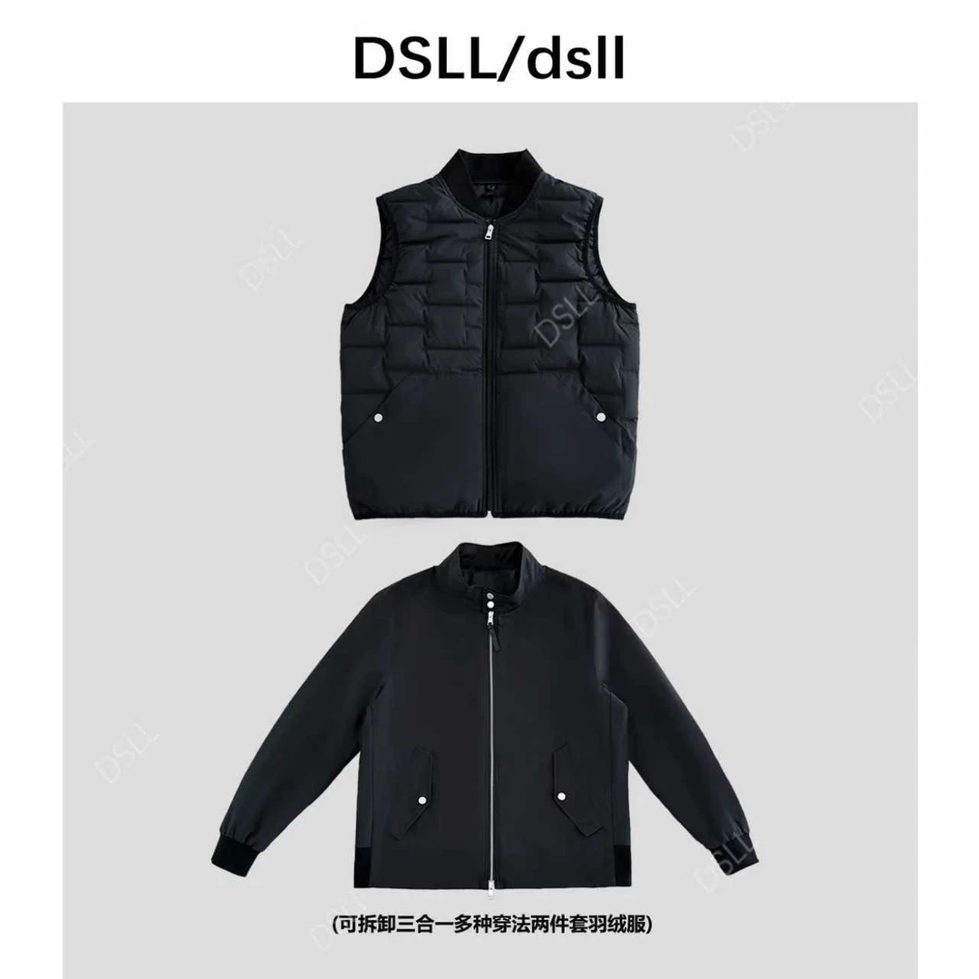 可拆卸三合一高密色织东丽克轻可溯源柳桥90白鹅25改良哈林顿夹克