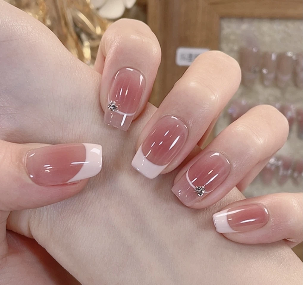 【窈窕淑女】夏季新款溜边法式千金纯手工美甲穿戴甲甲片美甲片