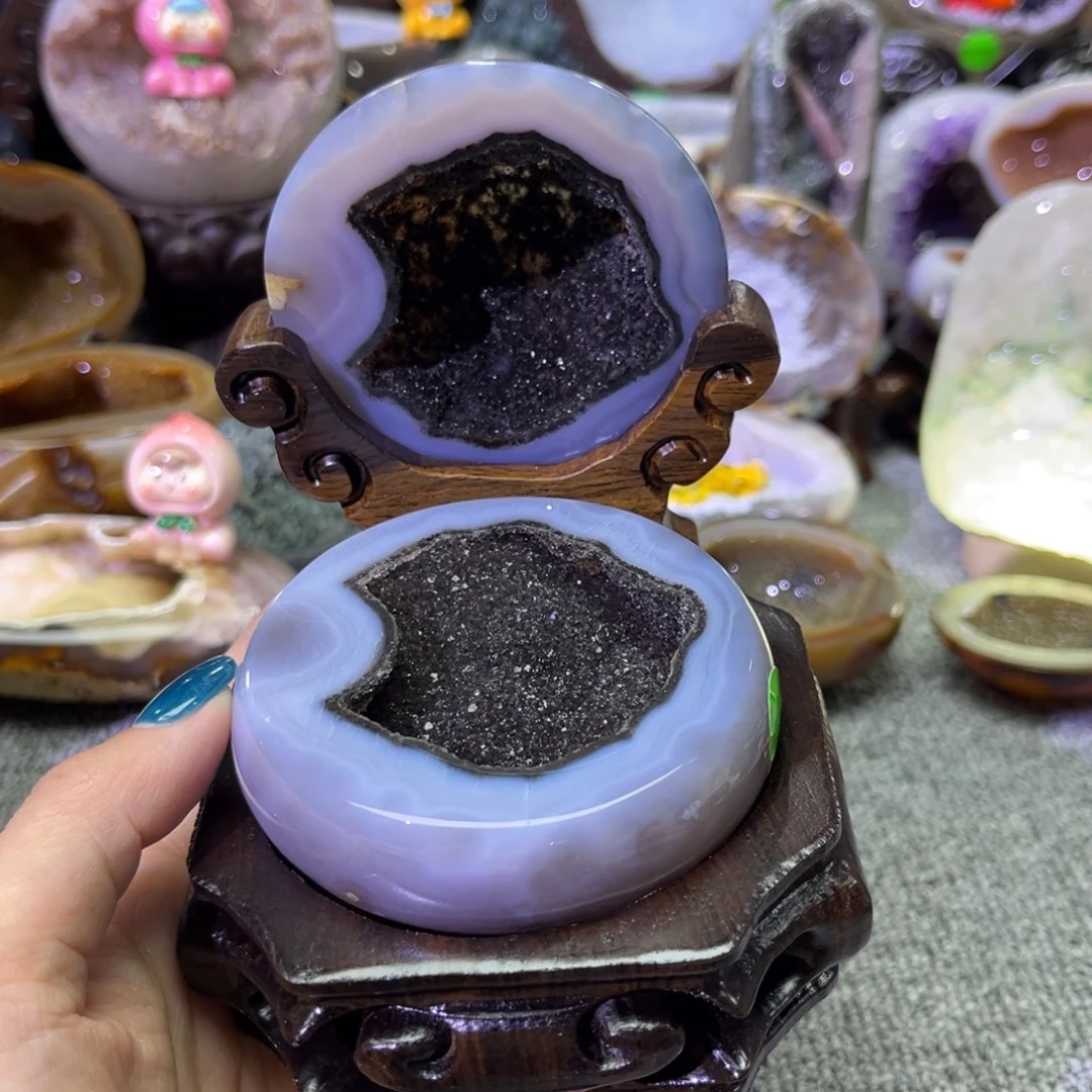 紫晶未镶嵌摆件聚宝盆