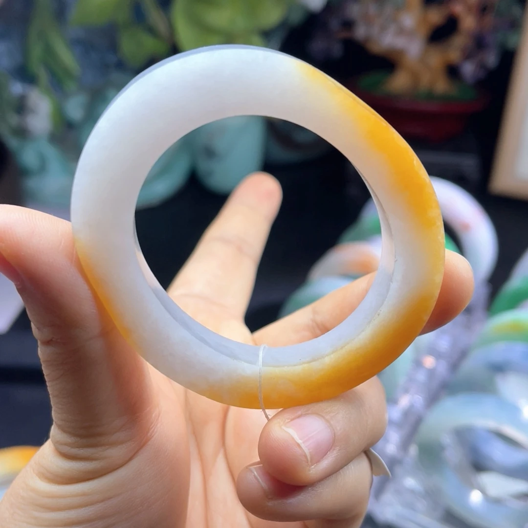未镶嵌天然翡翠A货手镯定制翡翠