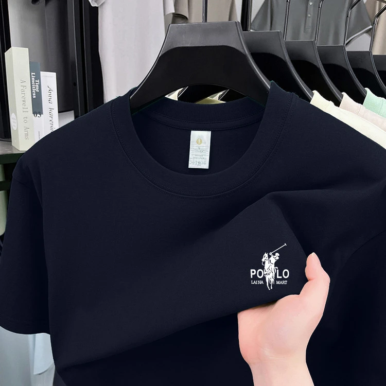 奥莱清仓拉夫轻奢纯棉圆领高端短袖t恤时尚休闲劳伦薄款凉感半袖