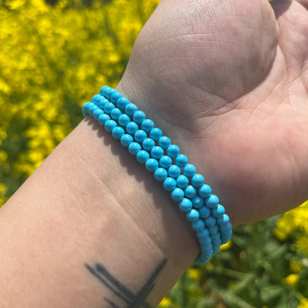 湖北竹山发货卡4天空蓝小米链150颗