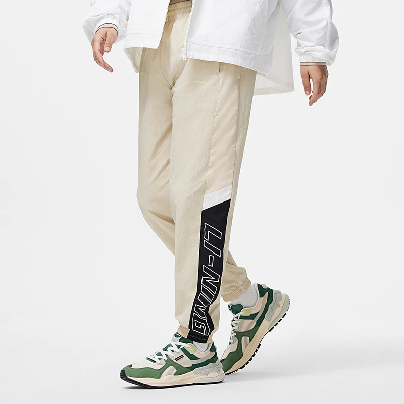 《B品以直播展示为准》李宁男女同款宽松运动裤防泼水长裤AYKT035