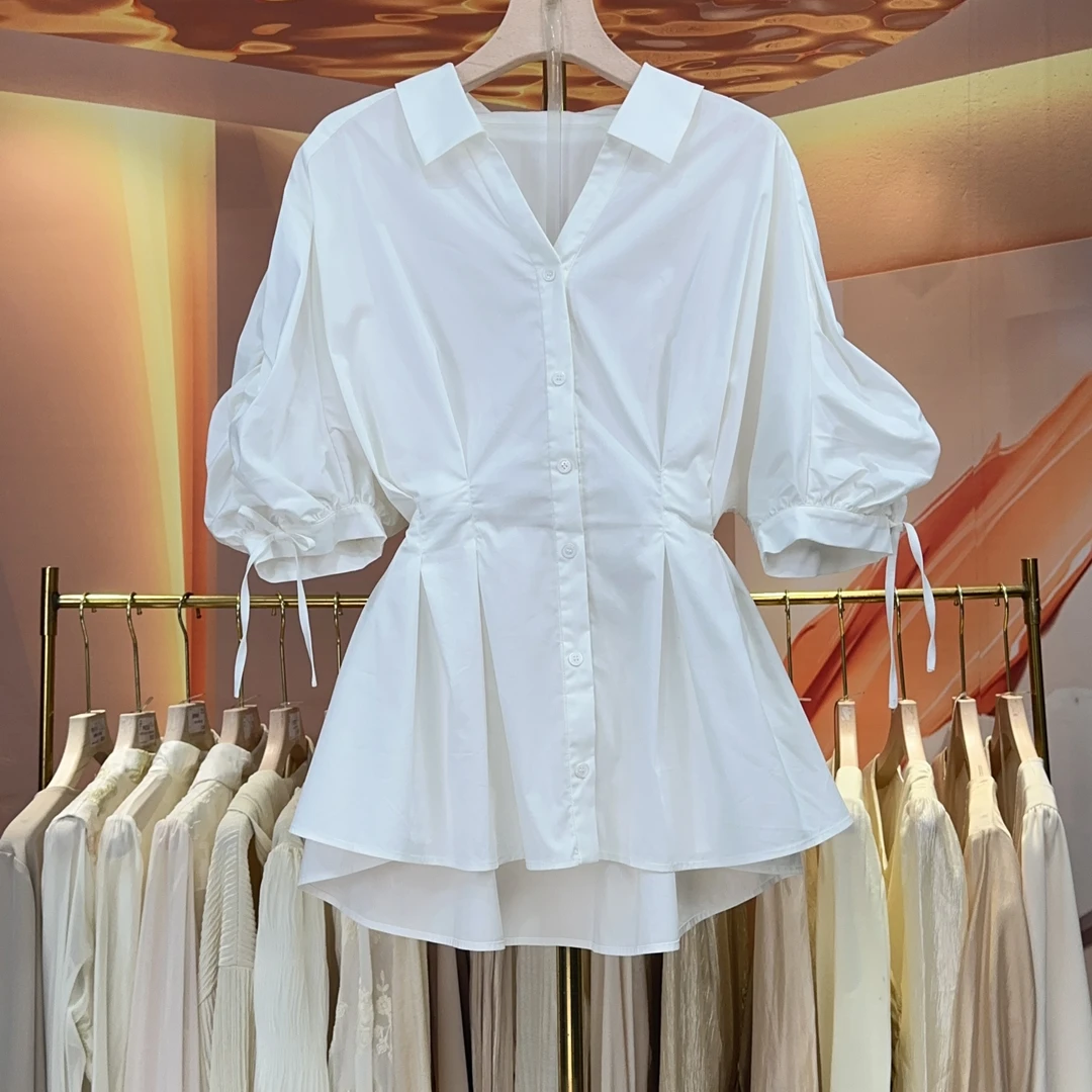 现货【RG869】2025年时尚气质百搭减龄显瘦新款小众女装小衫