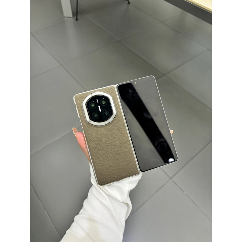 适用于华为MateX7荔枝纹纯皮手机壳全包MateX6高档质感手机壳防摔