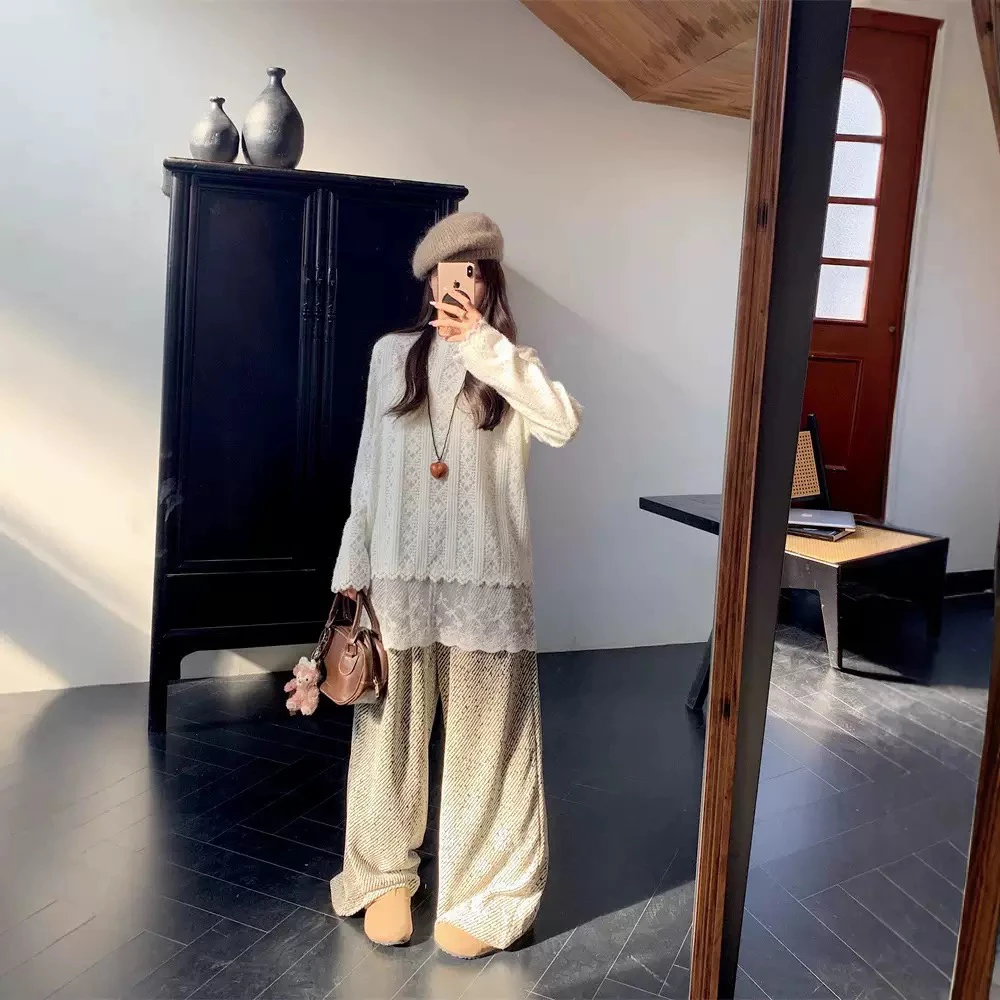 蕾丝打底半高领春夏的