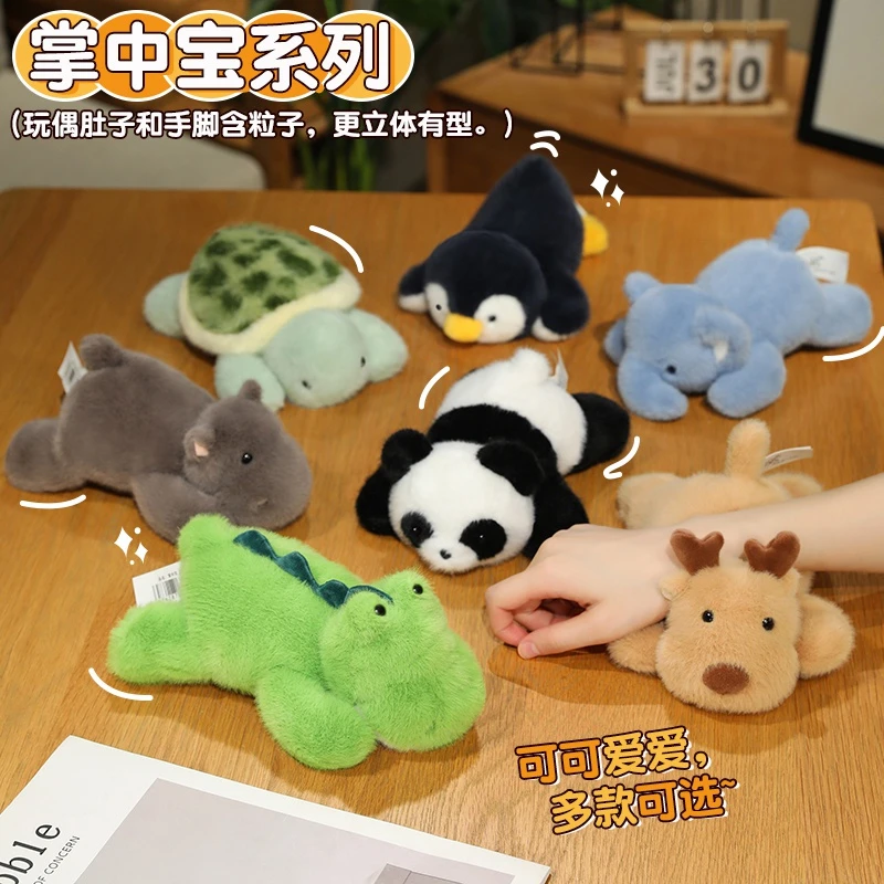 跨境可爱动物解压毛绒玩具掌中宝陪伴玩偶企鹅公仔熊猫小象儿童礼