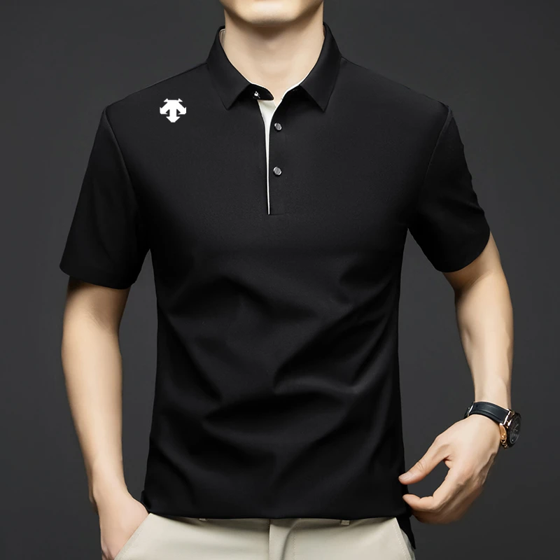 【海外撤柜 实体清仓】轻奢男士翻领polo衫全无痕舒适透气百搭T恤