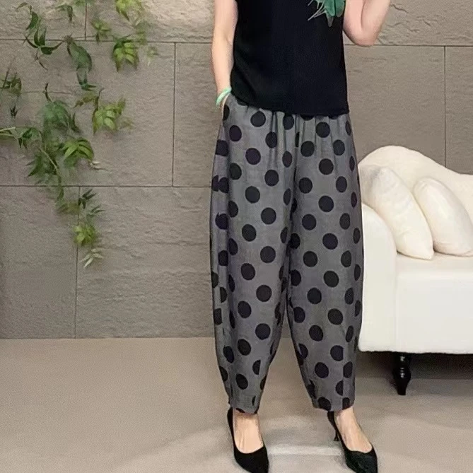 2025新款显瘦休闲裤舒适时尚洋气气质百搭减龄夏季波哈伦裤