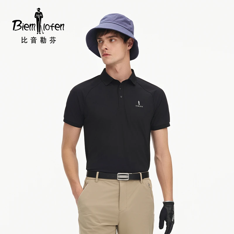 【速干防晒】比音勒芬高尔夫2025春夏新款男款运动短袖翻领POLO衫