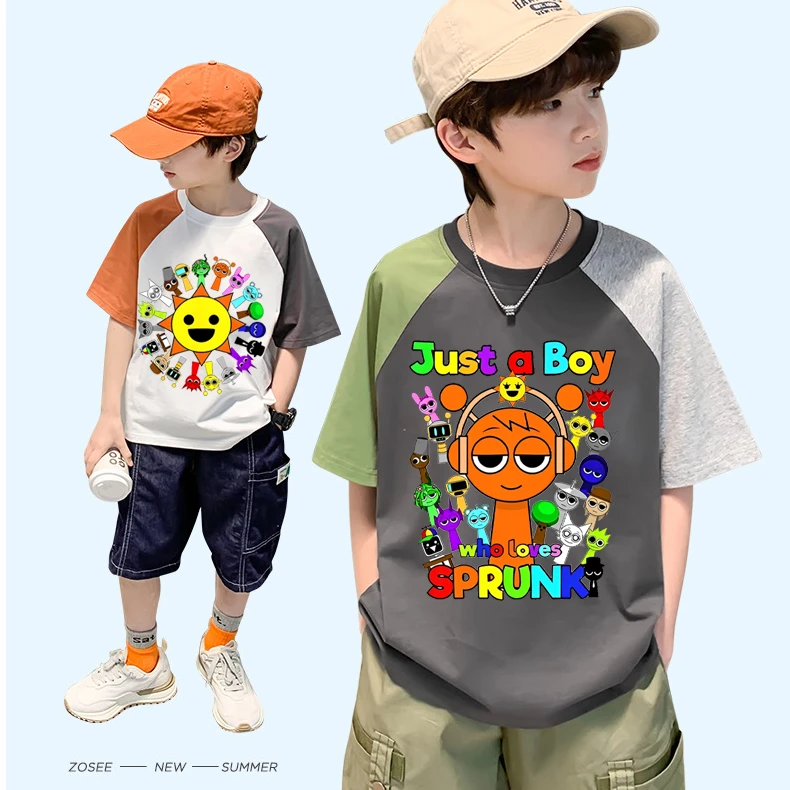 【买一送一/两件装】节奏盒子纯棉短袖衣服夏季女男童上衣t恤短袖