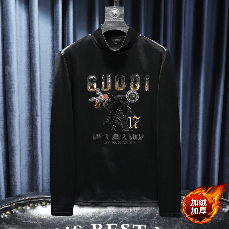 [Z47-27494]男士加绒保暖卫衣打底衫