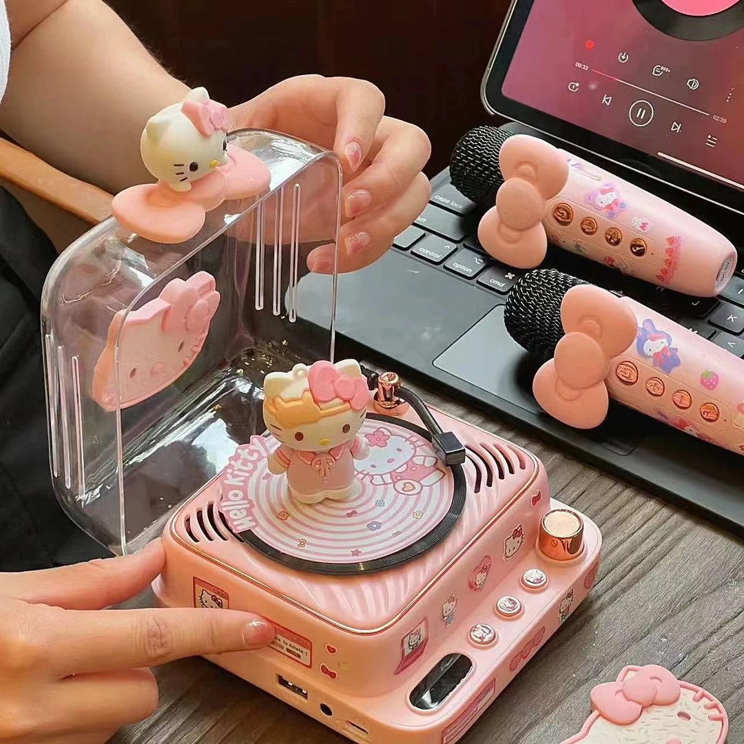 hellokitty唱片机蓝牙音箱小型新款可爱KT猫礼物女孩儿童节