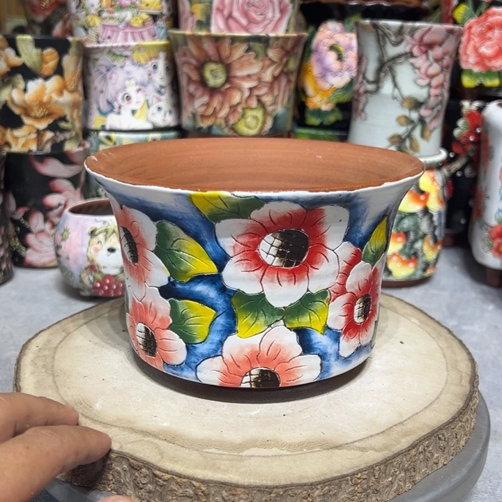 景德镇红陶精品手绘陶瓷