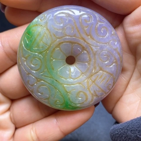 白玉菩提吊坠摆件