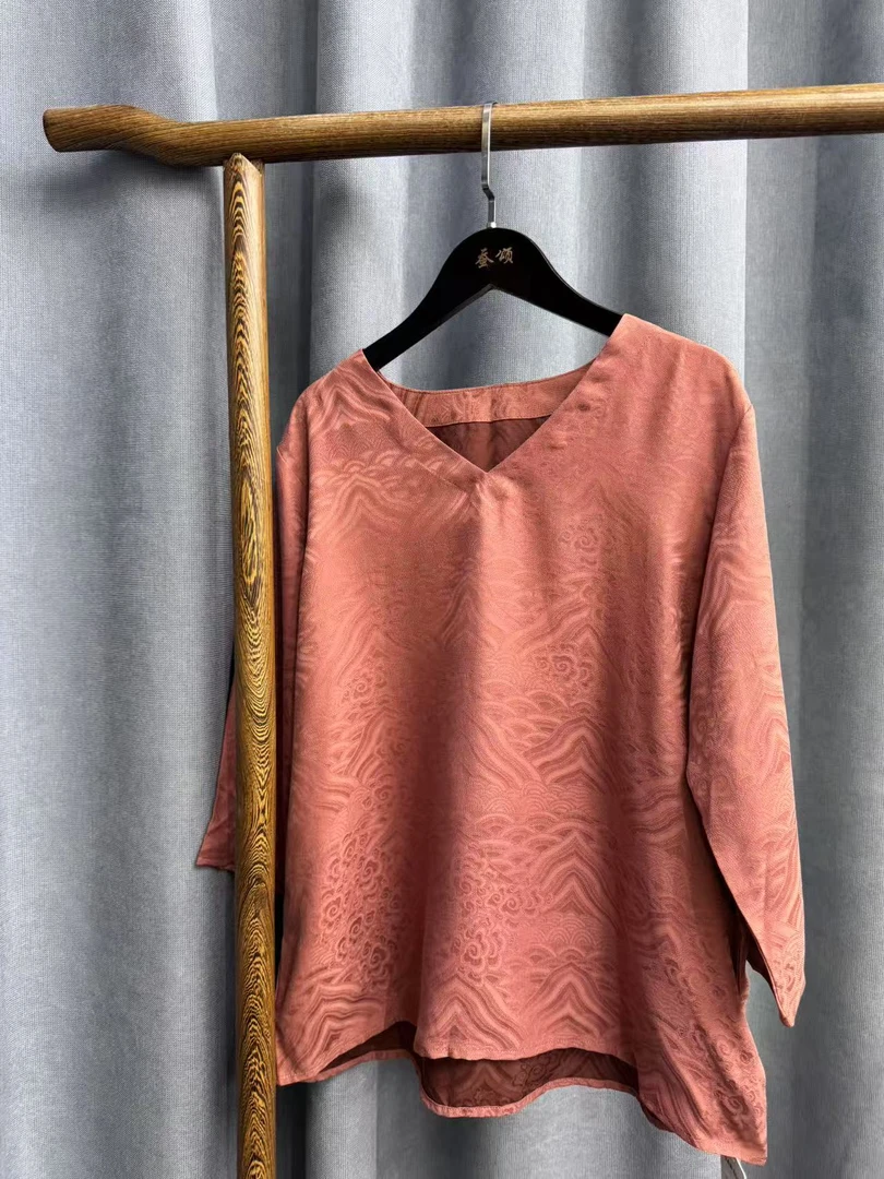 (瑕疵）2025新款时尚休闲香云纱上衣F950