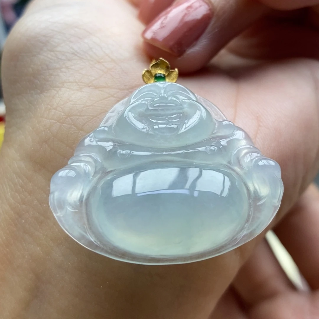 颈饰18K金镶嵌翡翠吊坠36