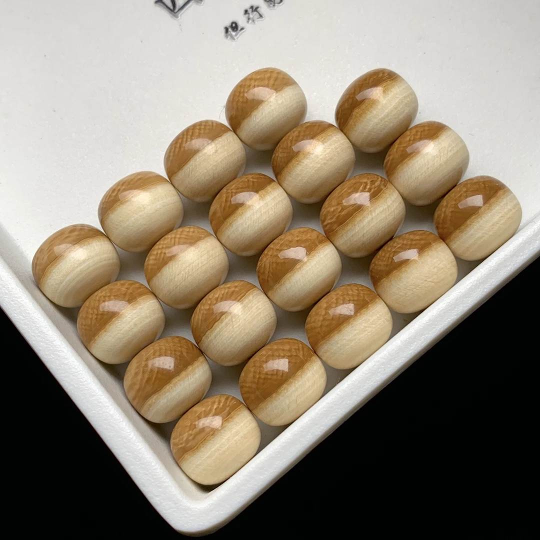 【四六儿】无双•猛犸象牙天然冰咖老型汉堡珠配饰全品无暇一等冰料