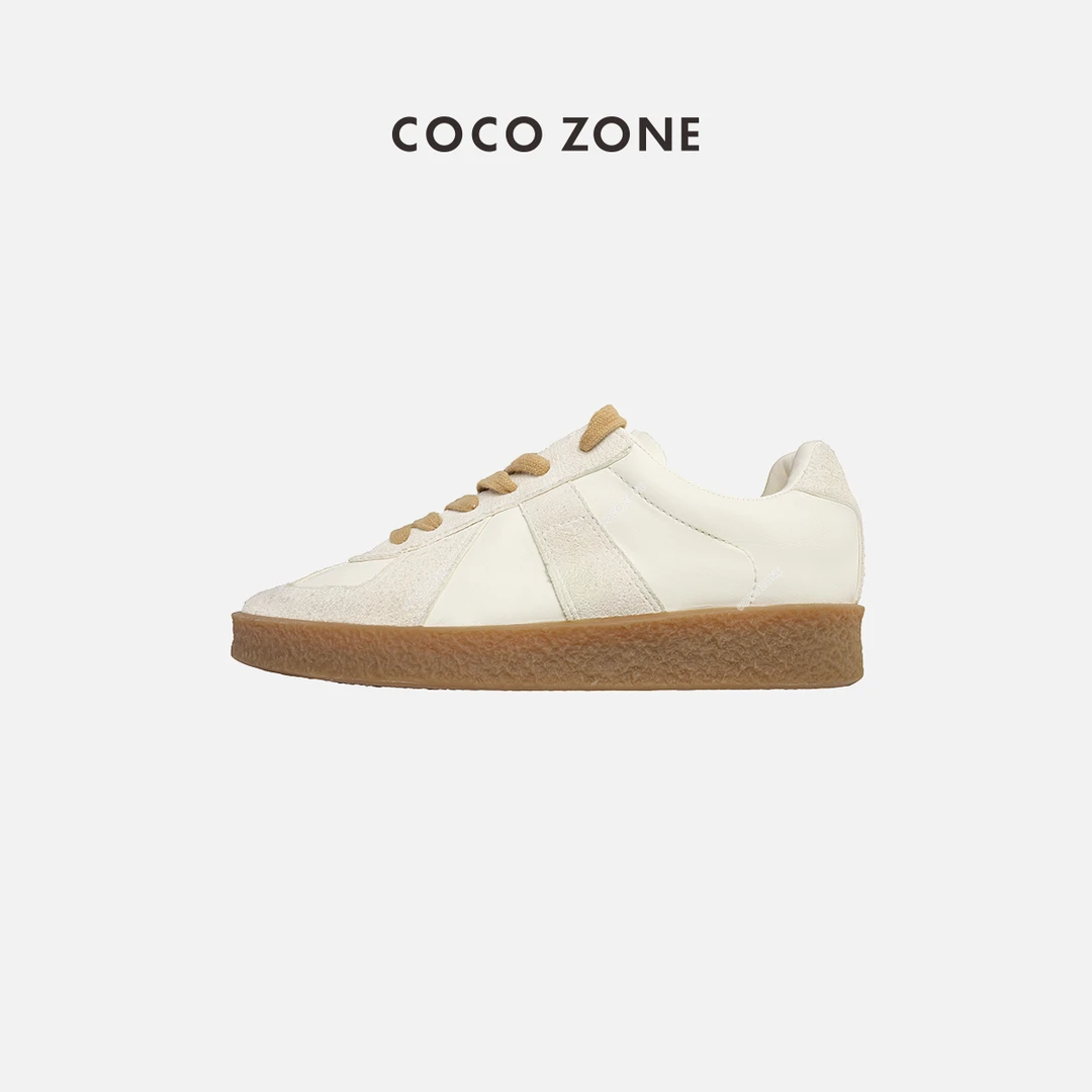 COCO ZONE 刘一一 百搭平底小白鞋复古风休闲运动鞋女CD2A0279